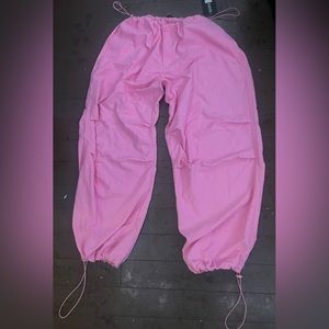 NWT pink parachute pants